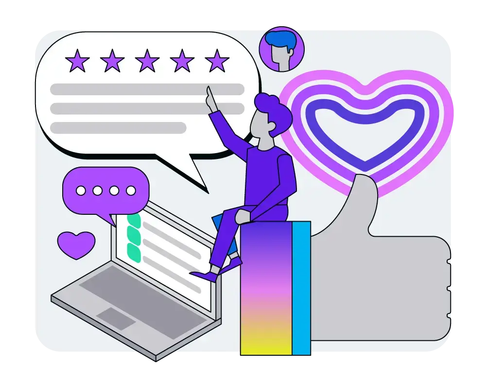 Customer survey feedback options